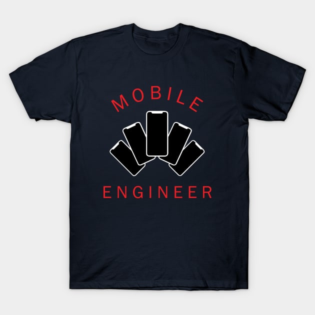 mobile engineer smartphone technician T-Shirt by PrisDesign99